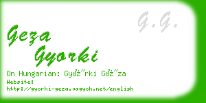 geza gyorki business card